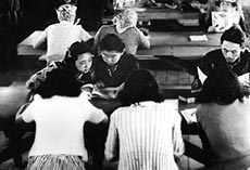 Readers at Tanforan Library