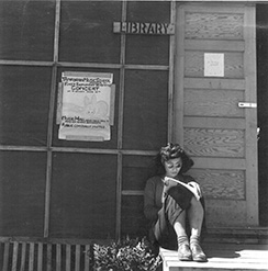 Reader at Tanforan Library
